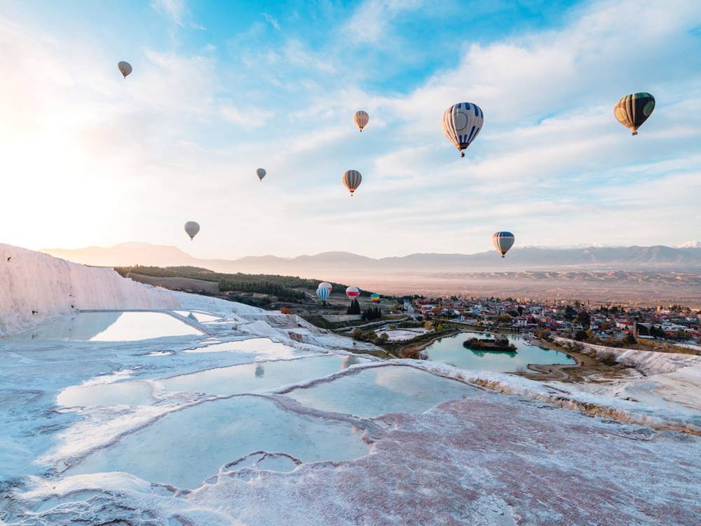 Pamukkale and Balloons